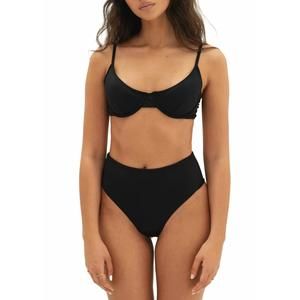 NEW CONSCIOUS saint high waisted bikini bottom in black